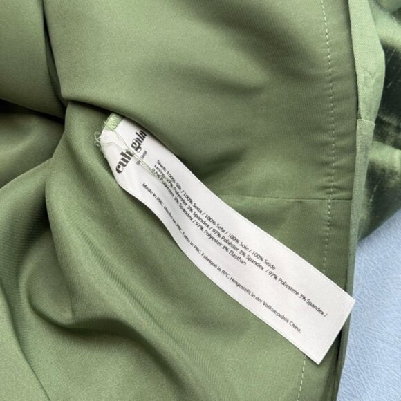 🆕 CULT GAIA 🧿 NWOT Marizia Silk-Dupioni Mini Dress, Calla Lilly Green Sz US 6 - Picture 14 of 16